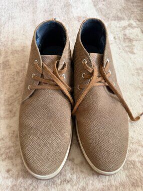 Steve Madden Men’s Coated Canvas Chukka Boots Size 12 Heel Tab